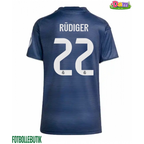 Real Madrid Antonio Rudiger #22 Bortatröja Kvinnor 2025-26 Kortärmad